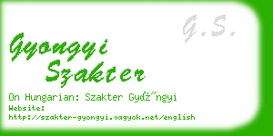 gyongyi szakter business card